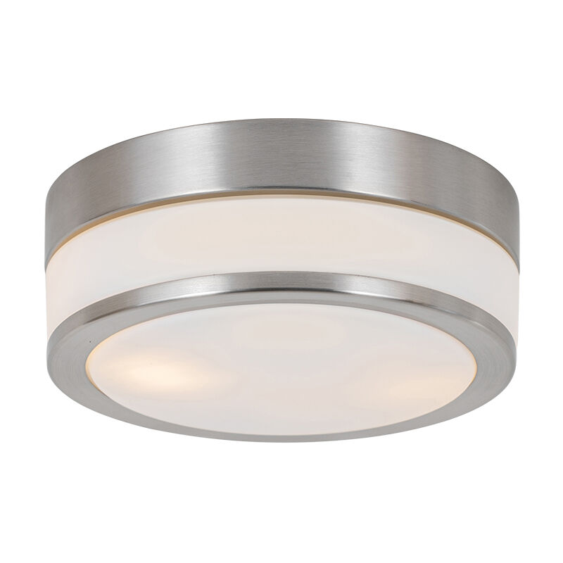 Qazqa Moderne Deckenleuchte Stahl 23 Cm Ip44 - Flavi