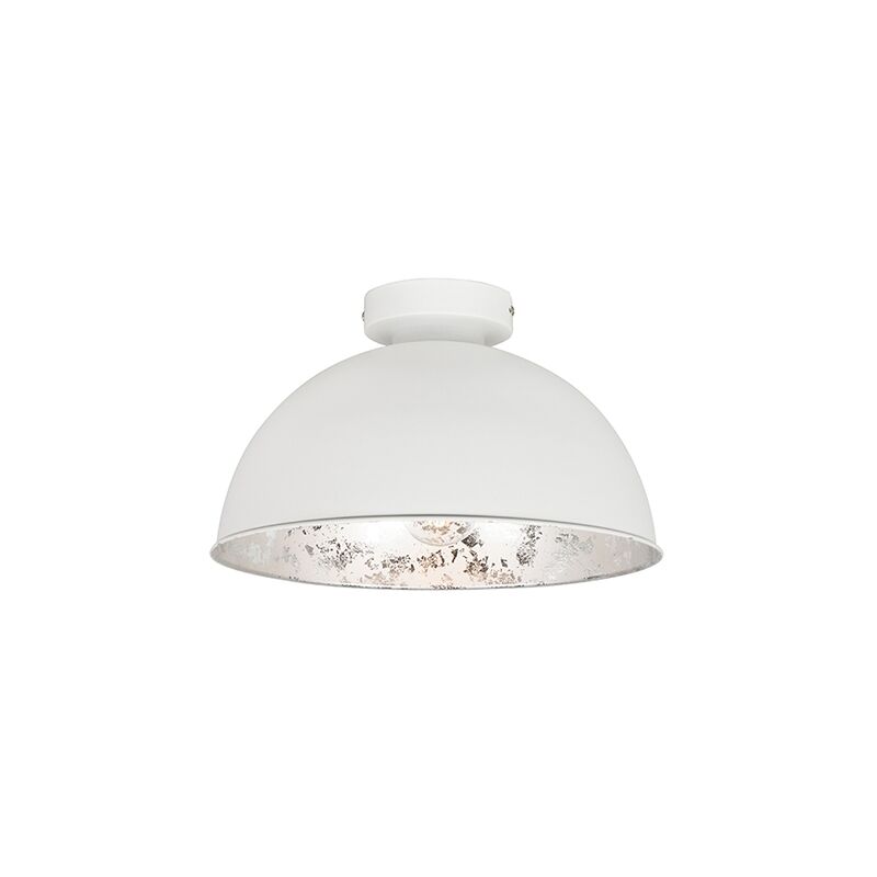 Image of Lampada da soffitto magna yeyang - Rustico - Acciaio - Argento/Bianco - Tondo Max. 1 x Watt - Bianco - Qazqa