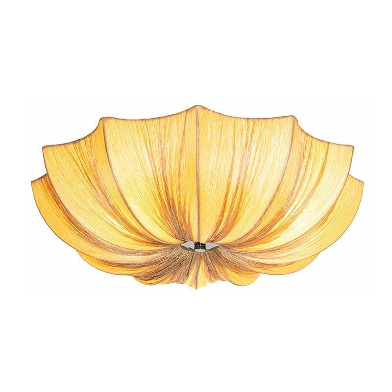 Image of Lampada da soffitto plu - Design - Acciaio,Tessuto - Beige - Tondo Max. 3 x Watt - Beige - Qazqa