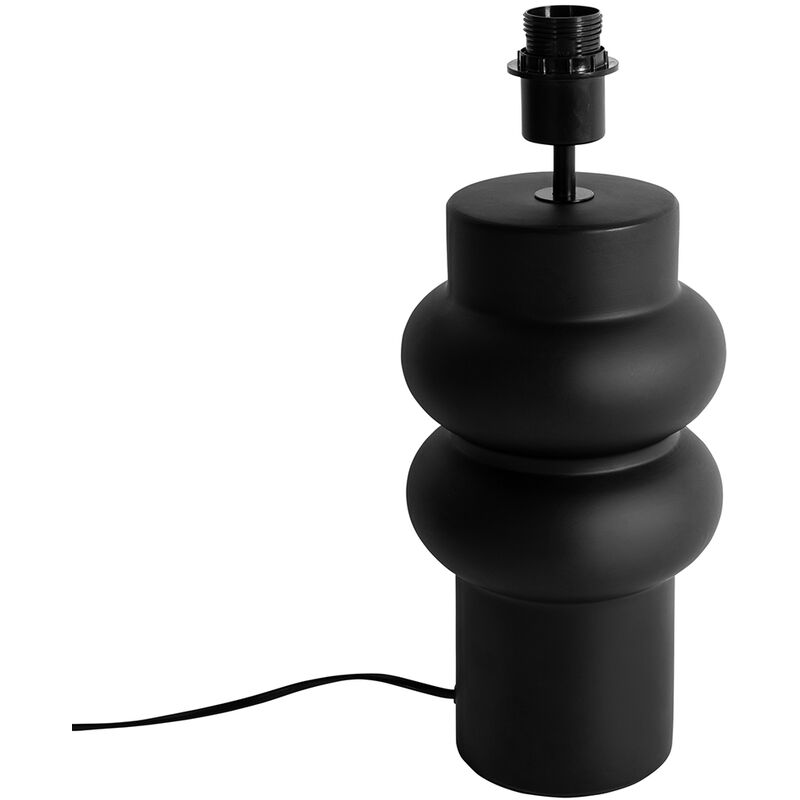 Image of Lampada da tavolo alisia - Design - Ceramico - Nero - Tondo Max. 1 x Watt - Nero - Qazqa