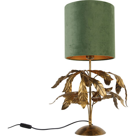 Look vintage - lampada da tavolo Fedra verde