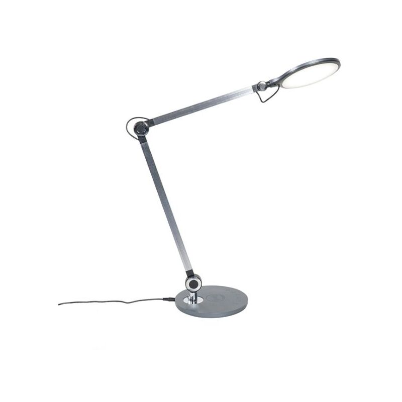 Image of Lampada da tavolo con regolatore don - Design - Alluminio,Plastico - Grigio scuro - Oblungo (non sostituibile) led Max. 1 x 10 Watt - Grigio scuro