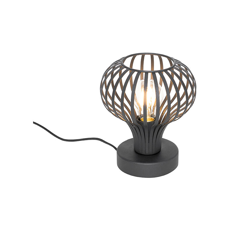 Image of Lampada da tavolo saffira - Moderno - Alluminio - Nero - Tondo Max. 1 x Watt - Nero - Qazqa