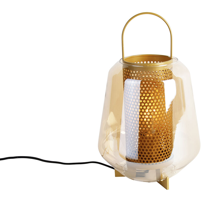 Lampada da tavolo kevin - Art déco - Vetro,Acciaio...