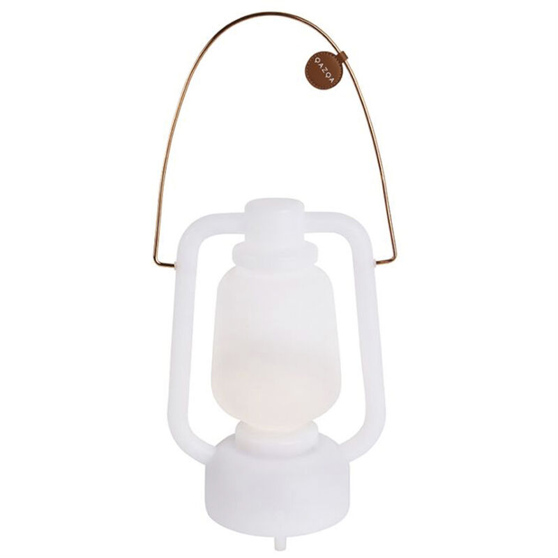 Image of QAZQA Lampada da tavolo storm - Design - Plastico - Bianco - Oblungo (non sostituibile) LED Max. 1 x 3 Watt - Bianco