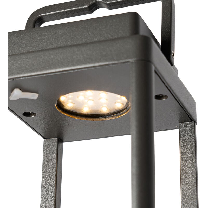 Image of Lampada da tavolo yara - Moderno - Alluminio - Grigio scuro - Allungato (non sostituibile) led Max. 1 x 2.6 Watt - Grigio scuro - Qazqa
