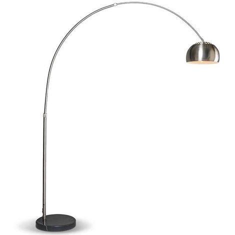 QAZQA + Lampada da terra arco Booglamp XXL - Moderno - Acciaio inossidabile,Marmo - Acciaio - Tondo Max. 1 x Watt