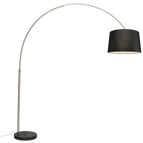 QAZQA Lampada da terra arco Booglamp XXL - Moderno - Tessuto,Acciaio - Acciaio - Oblungo Max. 1 x Watt