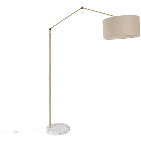 CORDA LAMPADA DA TERRA GRANDE CON PARALUME IN CORDA INCOLLATA MARRONE O  BIANCA Illuminando - Cristalensi Shop Online