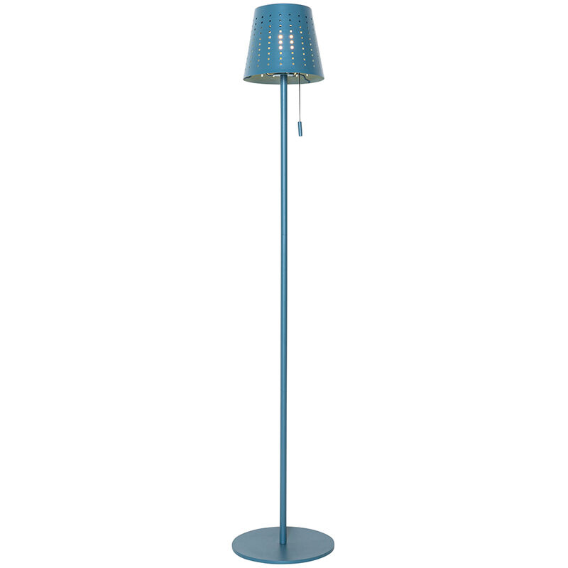 Image of Lampada da terra ferre - Design - Acciaio,Alluminio - Blu - Oblungo (non sostituibile) led Max. 1 x 3 Watt - Blu - Qazqa