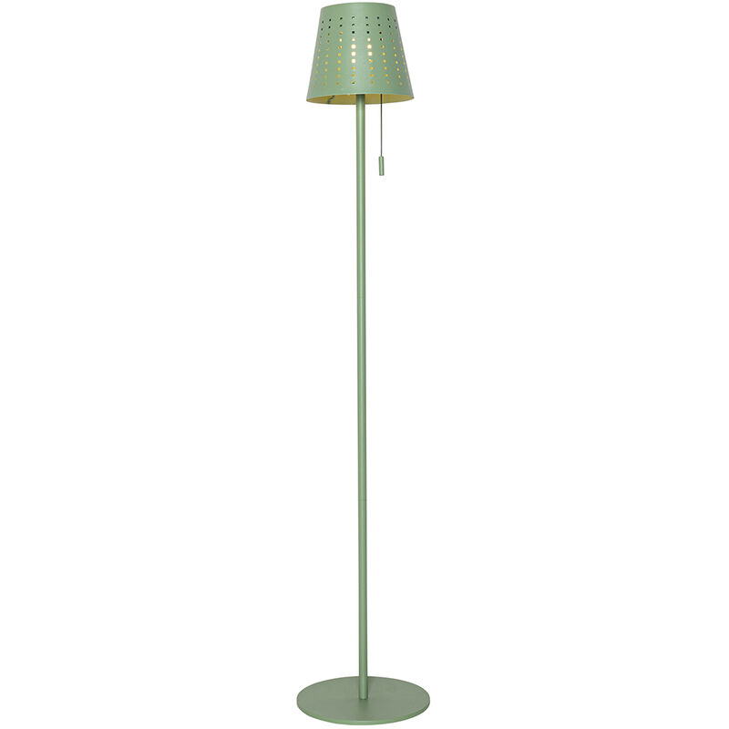 Image of Qazqa - Lampada da terra ferre - Design - Acciaio,Alluminio - Verde - Oblungo (non sostituibile) led Max. 1 x 3 Watt - Verde