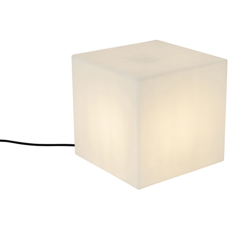 QAZQA Lampada da terra nura - Moderno - Plastico - Bianco - Quadrato E27 Max. 1 x 8.5 Watt