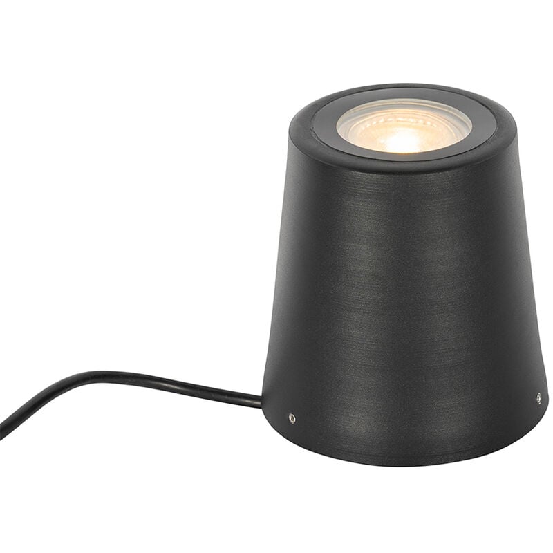 Lennard - Spot encastrable de sol - 1 lumière - ø 11.8 cm - Noir - Moderne - éclairage extérieur - Qazqa