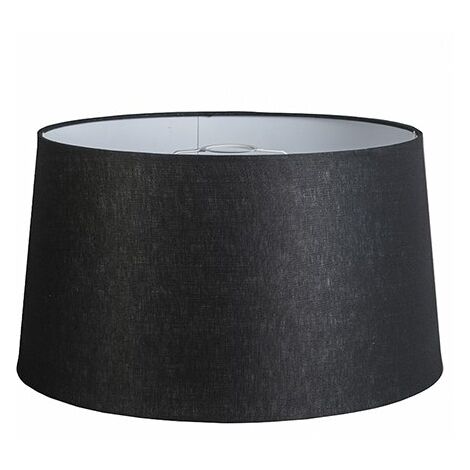 QAZQA Lino Pantalla de lino negro 45/25 , Redonda / Cónica Pantalla lámpara colgante,Pantalla lámpara de pie