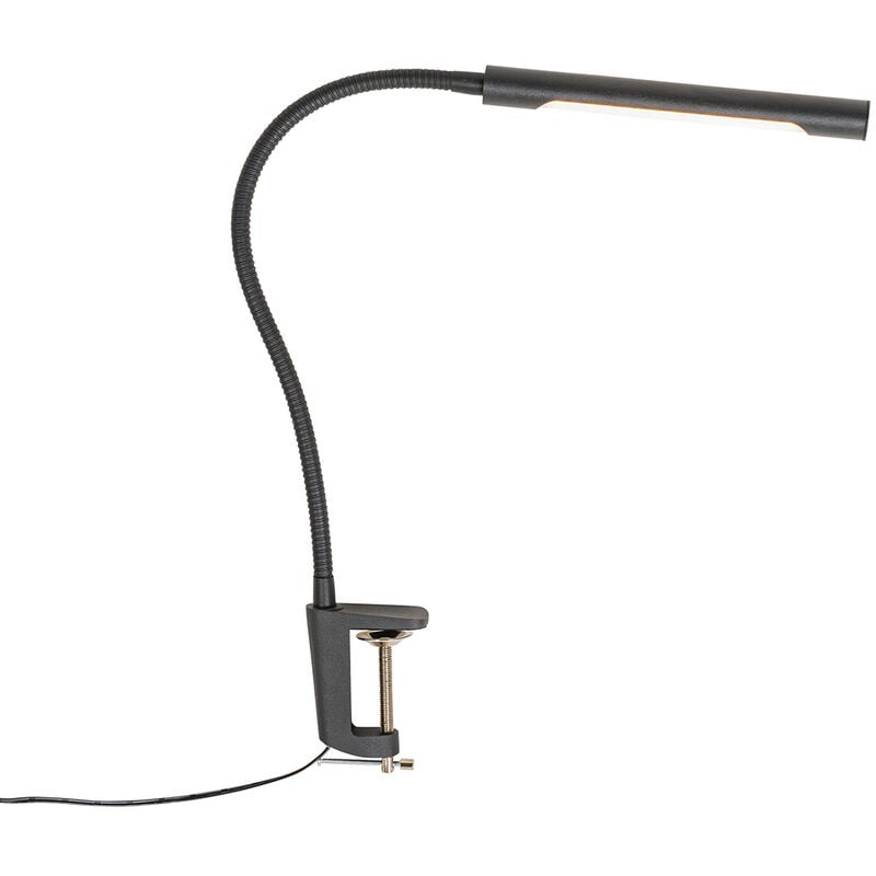 Qazqa - lionard - led Dimmable Lampe de table variateur inclus - 1 lumière - l 3.4 cm - Noir - Moderne - éclairage intérieur - Salon i Chambre i