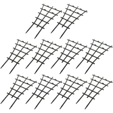QAZQA Lot de 10 supports de plantes de jardin en plastique superposés pour mini plantes grimpantes