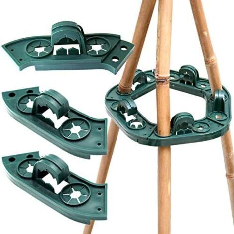 QAZQA Lot de 2 supports pour tiges de bambou, pois de senteur - Forme finale triangulaire - 10 pièces