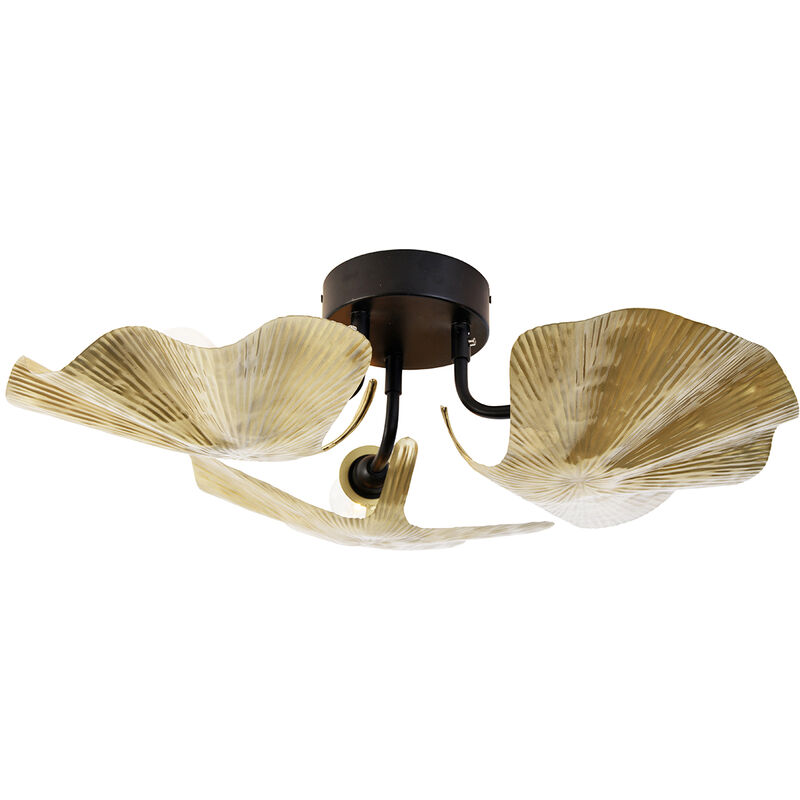 QAZQA louka - Plafonnier - 3 lumière - Ø 67 cm - Laiton - Oriental - éclairage intérieur - Salon I Chambre I Cuisine I Salle à manger