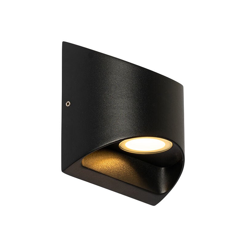 Mal - led Applique murale - 2 lumière - l 13 cm - Noir - Moderne - éclairage extérieur - Qazqa