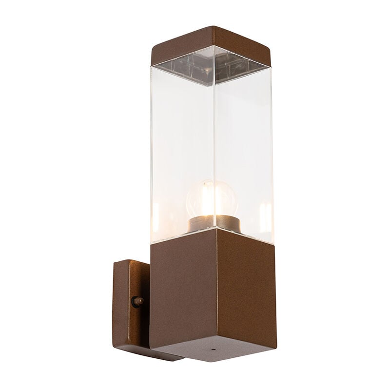 Malios - Applique murale - 1 lumière - l 8 cm - Brun rouille - Moderne - éclairage extérieur - Qazqa
