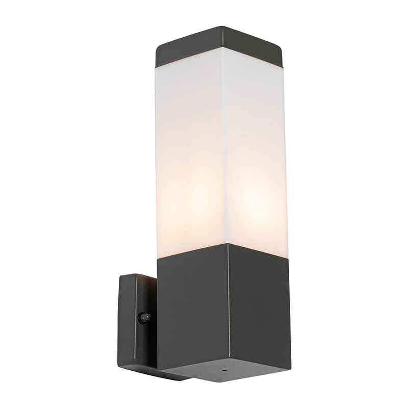 Malios - Applique murale - 1 lumière - l 8 cm - Gris foncé - Moderne - éclairage extérieur - Qazqa