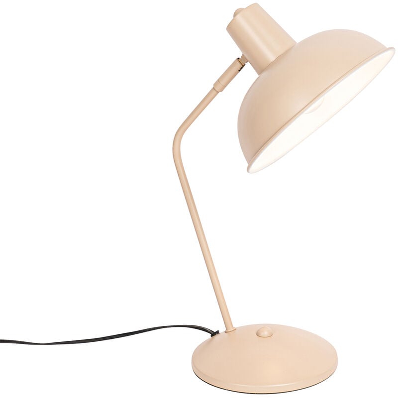 QAZQA milou - Lampe de table - 1 lumière - L 19.5 cm - Beige - Rétro, Design - éclairage intérieur - Salon I Chambre I Cuisine I Salle à manger