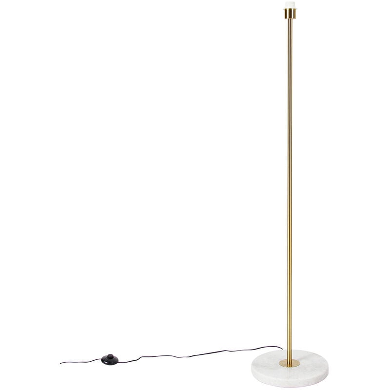 Qazqa - Kaso - Lampadaire - 1 lumière - h 1415 mm - Doré/Laiton - Moderne - éclairage intérieur - Salon i Chambre i Cuisine i Salle à manger