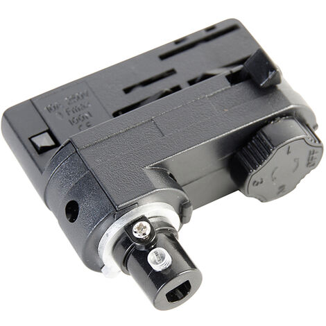 QAZQA Moderno Adaptador para lámpara colgante para carril trifásico negro Plástico Rectangular Adecuado para LED Max. x Watt