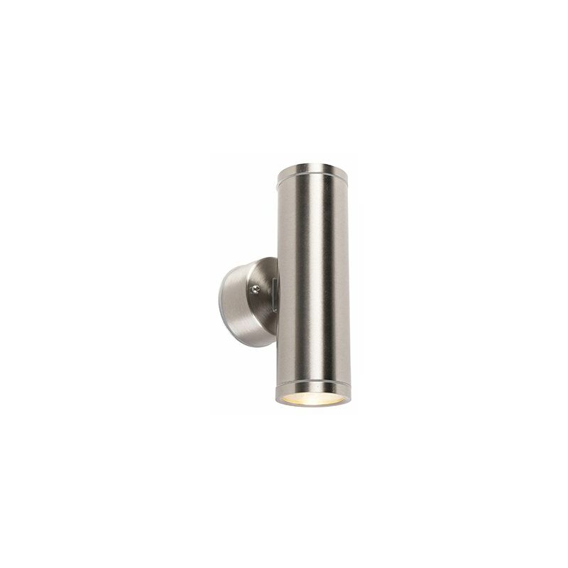 

Moderno Aplique moderno acero 2-luces IP55 - BASHFUL Acero inoxidable Cilíndra Adecuado para LED Max. 2 x 6 Watt - Qazqa