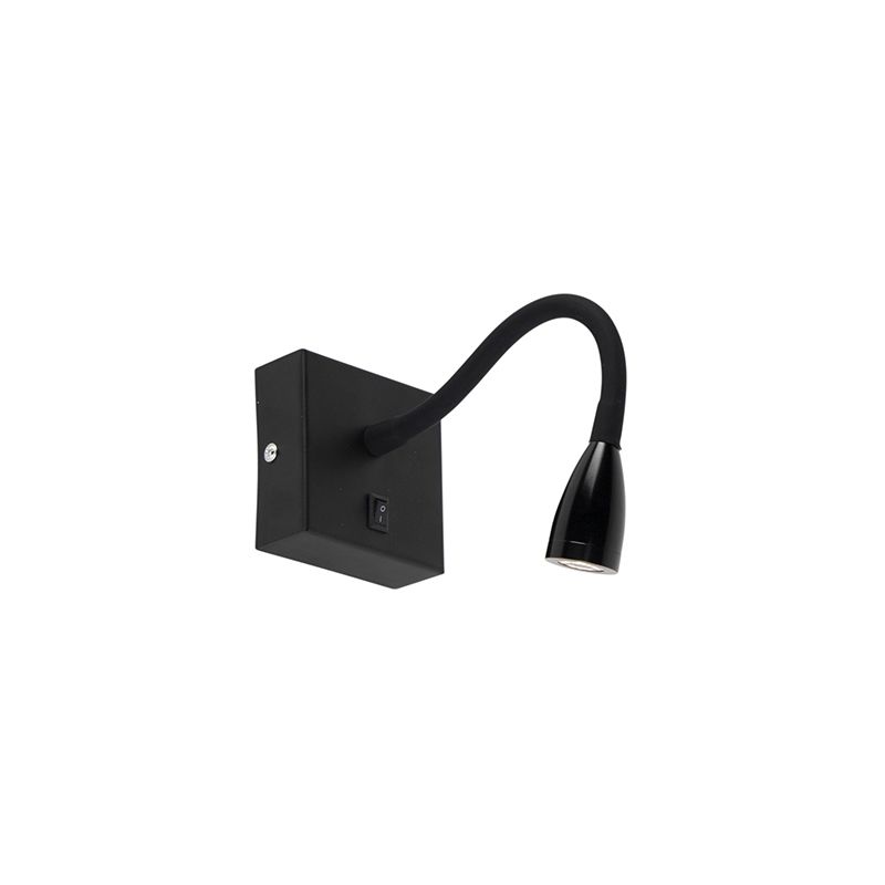 

Moderno Aplique moderno flexible LED negro - FLEX Metálica Alargada Incluye LED Max. 1 x 3 Watt - Qazqa