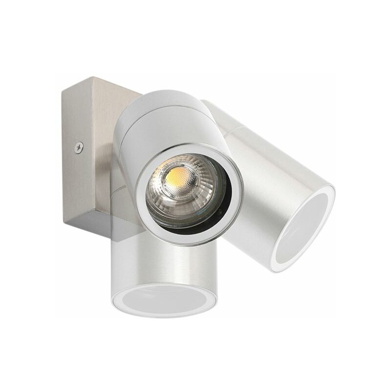 

QAZQA Moderno Aplique exterior acero orientable IP44 - SOLO Acero inoxidable Cilíndra Adecuado para LED Max. 1 x 35 Watt