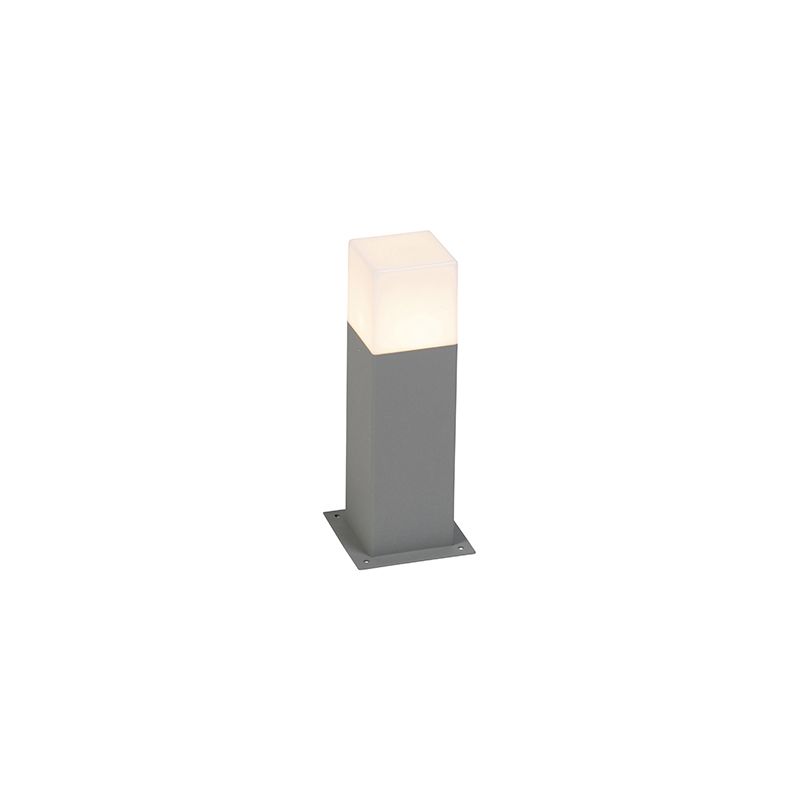 

QAZQA Moderno Baliza moderna 30 cm gris IP44 - DENMARK Aluminio /Plástico Rectangular Adecuado para LED Max. 1 x 13 Watt