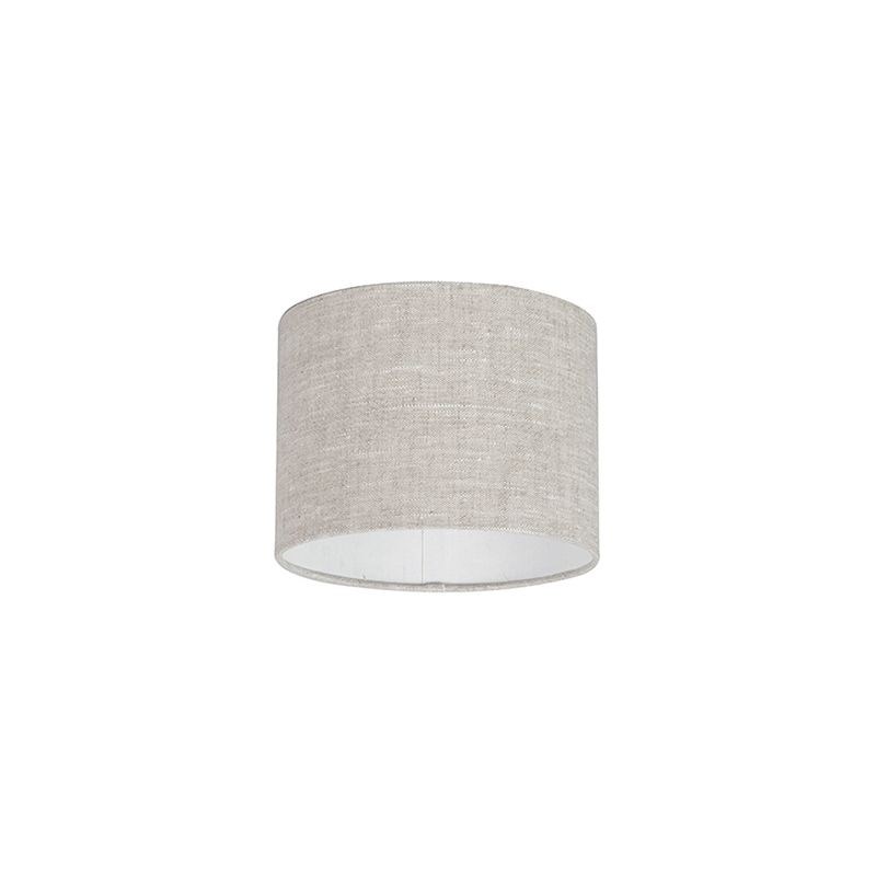 Image of Moderno Di cotone poliestere Paralume in tessuto grigio chiaro 20/20/15 , - Beige - Qazqa