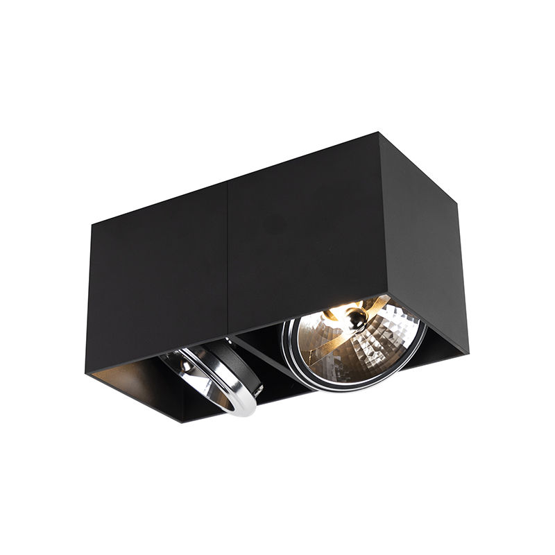 

QAZQA Moderno Foco diseño rectangular 2-luces negro 2xG9 - BOX Aluminio Rectangular Adecuado para LED Max. 2 x 3 Watt