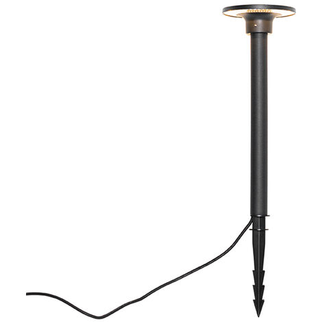 QAZQA Moderno Foco de jardín moderno negro con LED IP54 - Skyf Plástico Redonda Incluye LED Max. 1 x 6.5 Watt