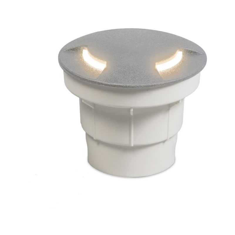 

QAZQA Moderno Foco de suelo exterior moderno gris LED IP67 - CECI 2 Plástico Redonda Adecuado para LED Max. 1 x 3 Watt