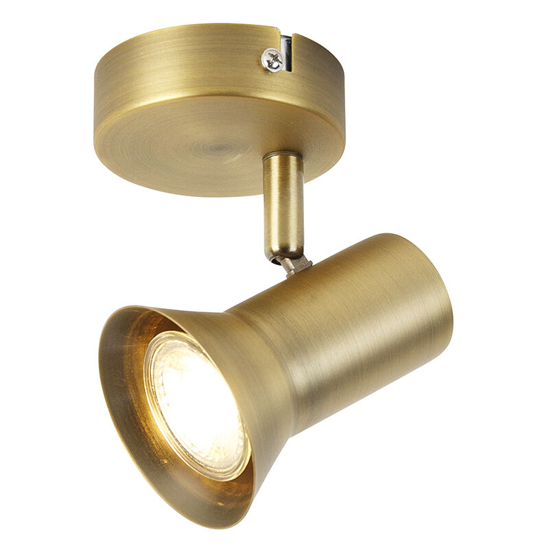 

QAZQA Moderno Foco bronce giratorio e inclinable - KARIN 1 Metálica Redonda Adecuado para LED Max. 1 x 35 Watt