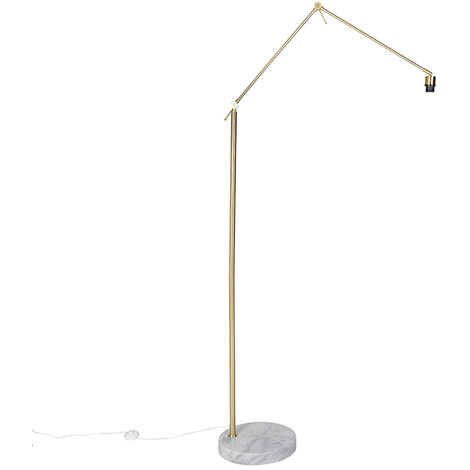 Lámpara pie moderna dorada brazo lectura LED dimmer - DIVO