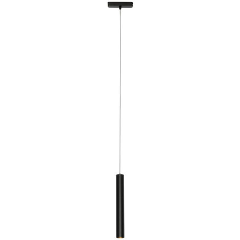 QAZQA Moderno Luz colgante moderna negra para sistema de raíl monofásico 4.5W 3000K - Magnetic Cassie Alargada Incluye LED Max. 1 x 5.1 Watt