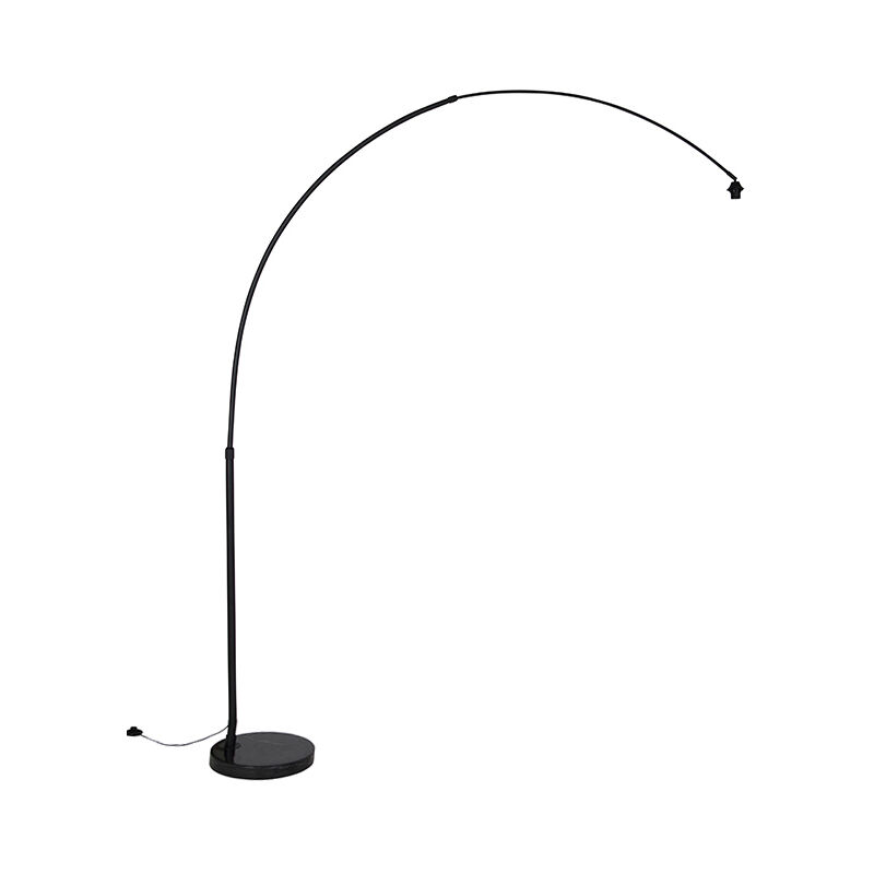 

QAZQA Moderno Moderna lámpara de arco negro XXL sin pantalla. Acero /Mármol Alargada Adecuado para LED Max. 1 x 60 Watt