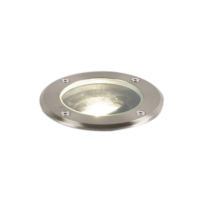 

QAZQA + Moderno Foco de suelo acero inoxidable bombilla-WiFi-GU10 IP65 - DELUX /Vidrio /Plástico Redonda Adecuado para LED Max. 1 x 5 Watt