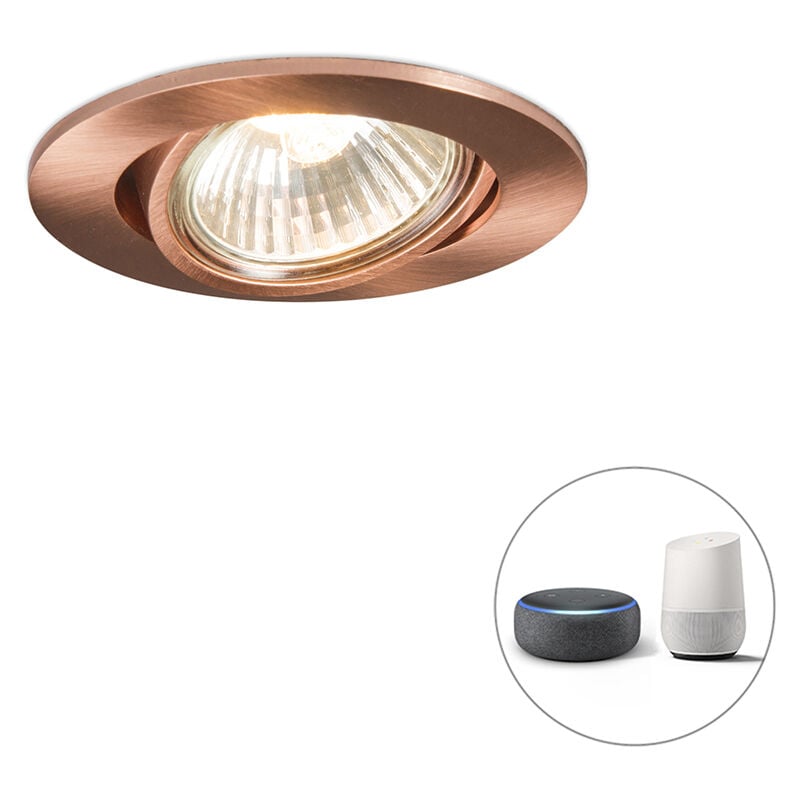 

+ Moderno Foco empotrable orientable cobre bombilla-Wifi GU10 - CISCO Aluminio Redonda Adecuado para LED Max. 1 x 5 Watt - Qazqa