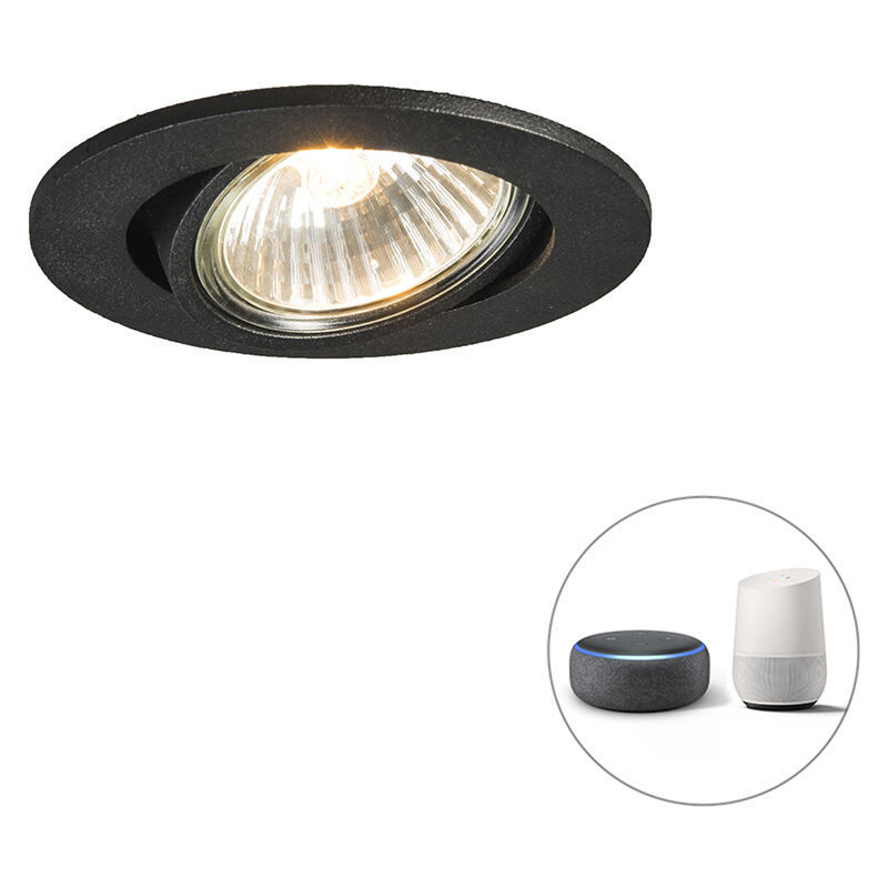 

+ Moderno Foco empotrable orientable negro bombilla-Wifi-GU10 - CISCO Aluminio Redonda Adecuado para LED Max. 1 x 5 Watt - Qazqa