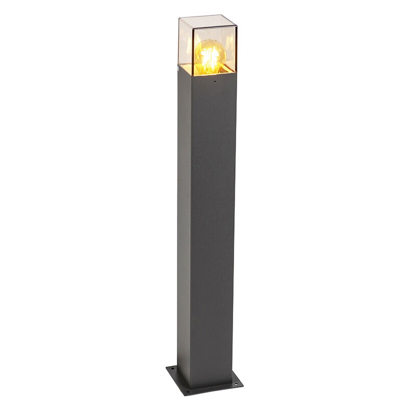 

QAZQA Moderno Baliza antracita 70cm bombilla-Wifi A60 - DENMARK Aluminio /Plástico Alargada Adecuado para LED Max. 1 x 7 Watt