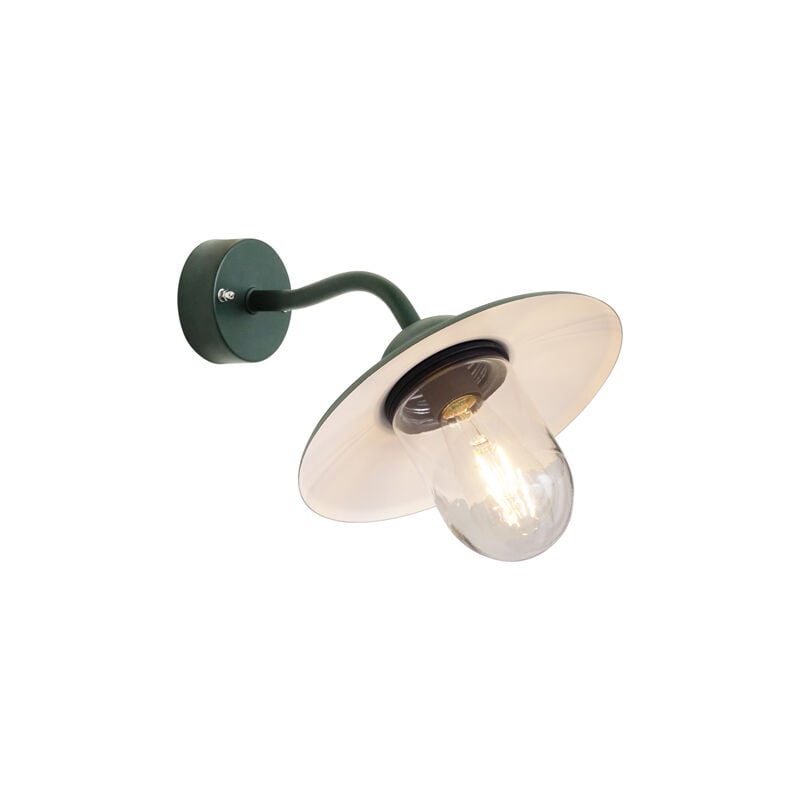 QAZQA munich - Applique murale - 1 lumière - L 26 cm - Vert - Rustique - éclairage extérieur