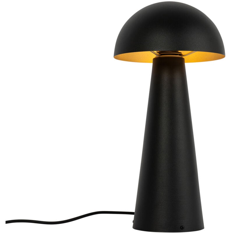 Mushroom - Lampadaire - 1 lumière - ø 25 cm - Noir et Or - Design - éclairage extérieur - Qazqa