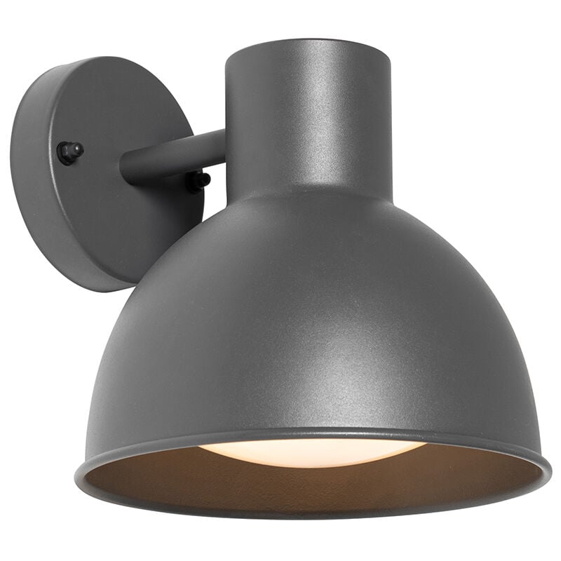 Natas - Applique murale - 1 lumière - l 20.8 cm - Gris foncé - Rustique - éclairage extérieur - Qazqa