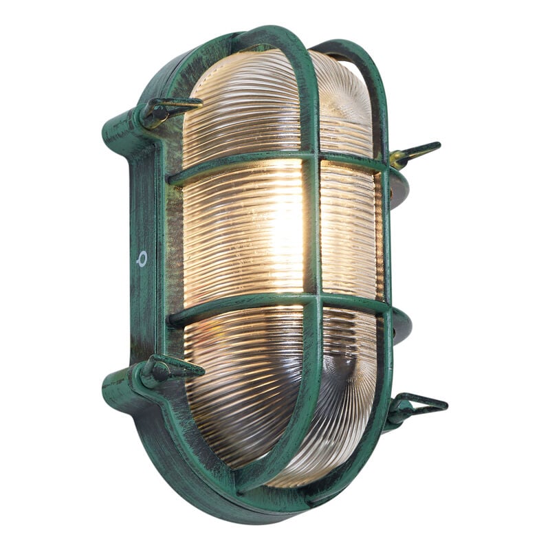 Nautica - Applique murale - 1 lumière - l 25 cm - Vert - Rustique - éclairage extérieur - éclairage intérieur - Qazqa