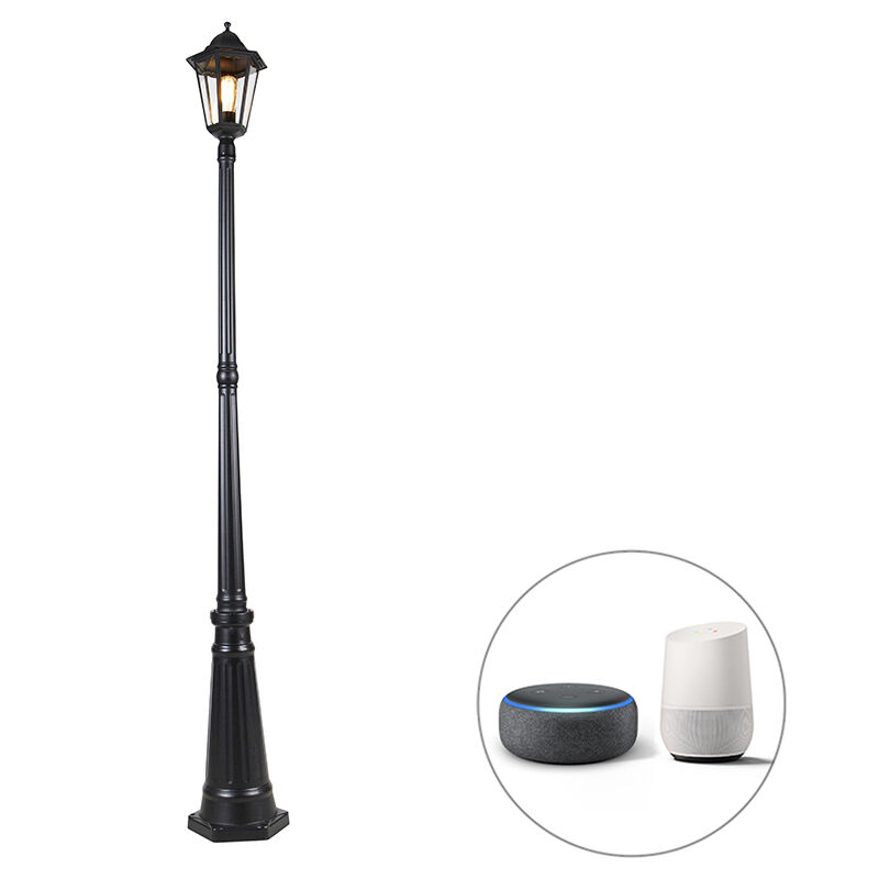 Qazqa - havana - led Lanterne - 1 lumière - ø 23 cm - Noir - Classique/Antique - éclairage extérieur