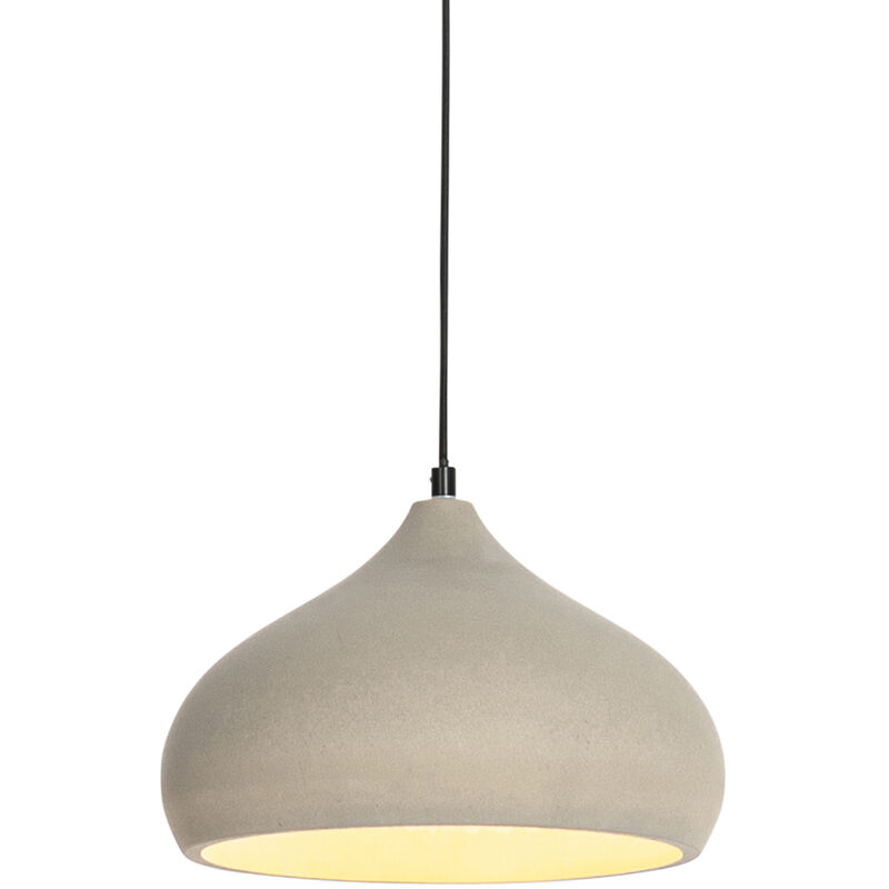 Nick - Suspension - 1 lumière - ø 29 cm - Gris - Moderne, Industriel - éclairage intérieur - Salon i Chambre i Cuisine i Salle à manger - Qazqa